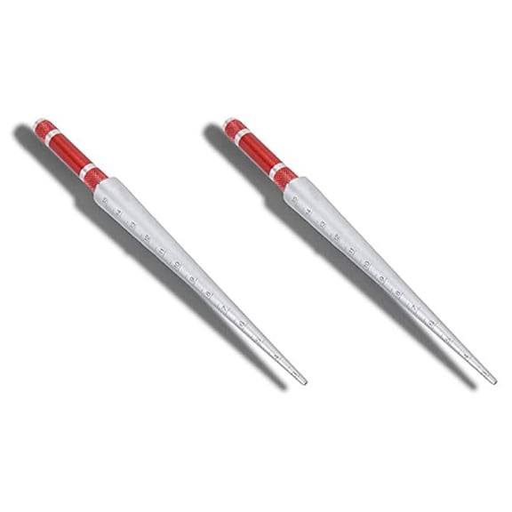 2X Conical Gauge Welding Feeler Gauge Gage Welding Taper Gage Feeler Depth Ruler Space Hole Measurement Tool 3-15mm