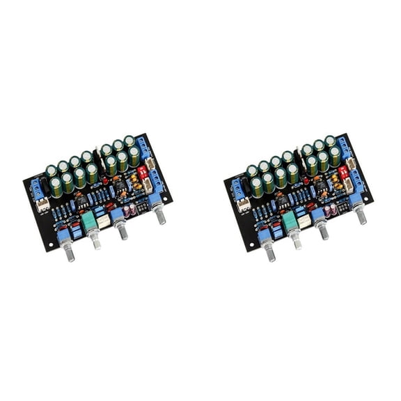 2X Convenient Multifunctional Pre-Amplifier Tone Board Preamp Volume Tone Control DIY Speaker Amplifiers Sound Audio Amp