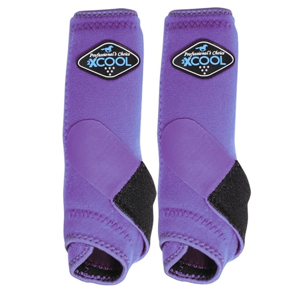 Professional's Choice 2XCOOL Horse Front Boots - Triple Chill Cooling & Kevlar Support - Multiple Sizes Purple / Small