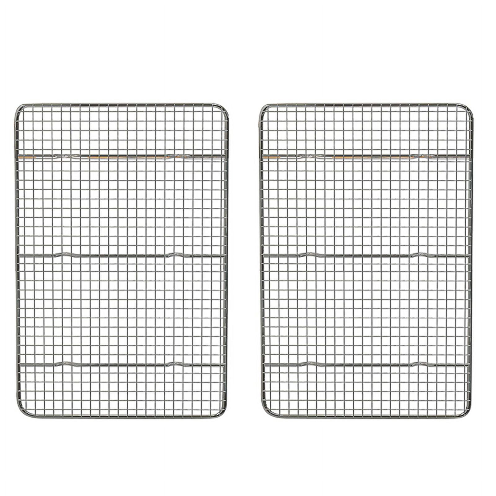 2X Cooling Rack and Baking Rack, Fits Quarter Sheet Pan, Stainless