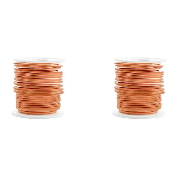 2X Copper Wire, 99.9% Soft Pure Bare Copper Wire for Gardening,Electroculture,16 Gauge/ 1.3 mm Diameter,127 Feet,1 Pound