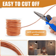 thumbnail image 1 of 2X Copper Wire, 99.9% Soft Pure Bare Copper Wire for Gardening,Electroculture,16 Gauge/ 1.3 mm Diameter,127 Feet,1 Pound, 1 of 8