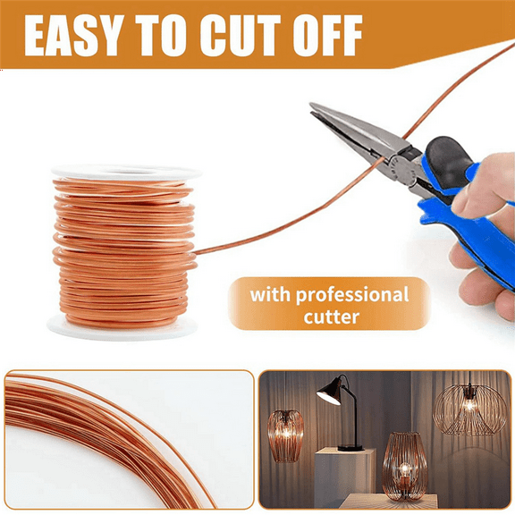 2X Copper Wire, 99.9% Soft Pure Bare Copper Wire for Gardening,Electroculture,16 Gauge/ 1.3 mm Diameter,127 Feet,1 Pound