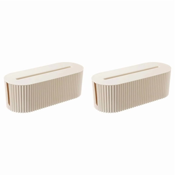 2X Cord Organizer Box Cable Cord Organizer Box to Hide & Conceal Power Strips Household Desk Cable Management Socket Box,2 x Cable Management Box