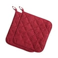 thumbnail image 1 of 2X Cotton Potholders Kitchen Everyday Pot Holder Heat Large Coaster I2U7, 1 of 8