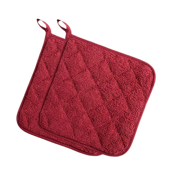 2X Cotton Potholders Kitchen Everyday Pot Holder Heat -US Resistant Coaster X4X5