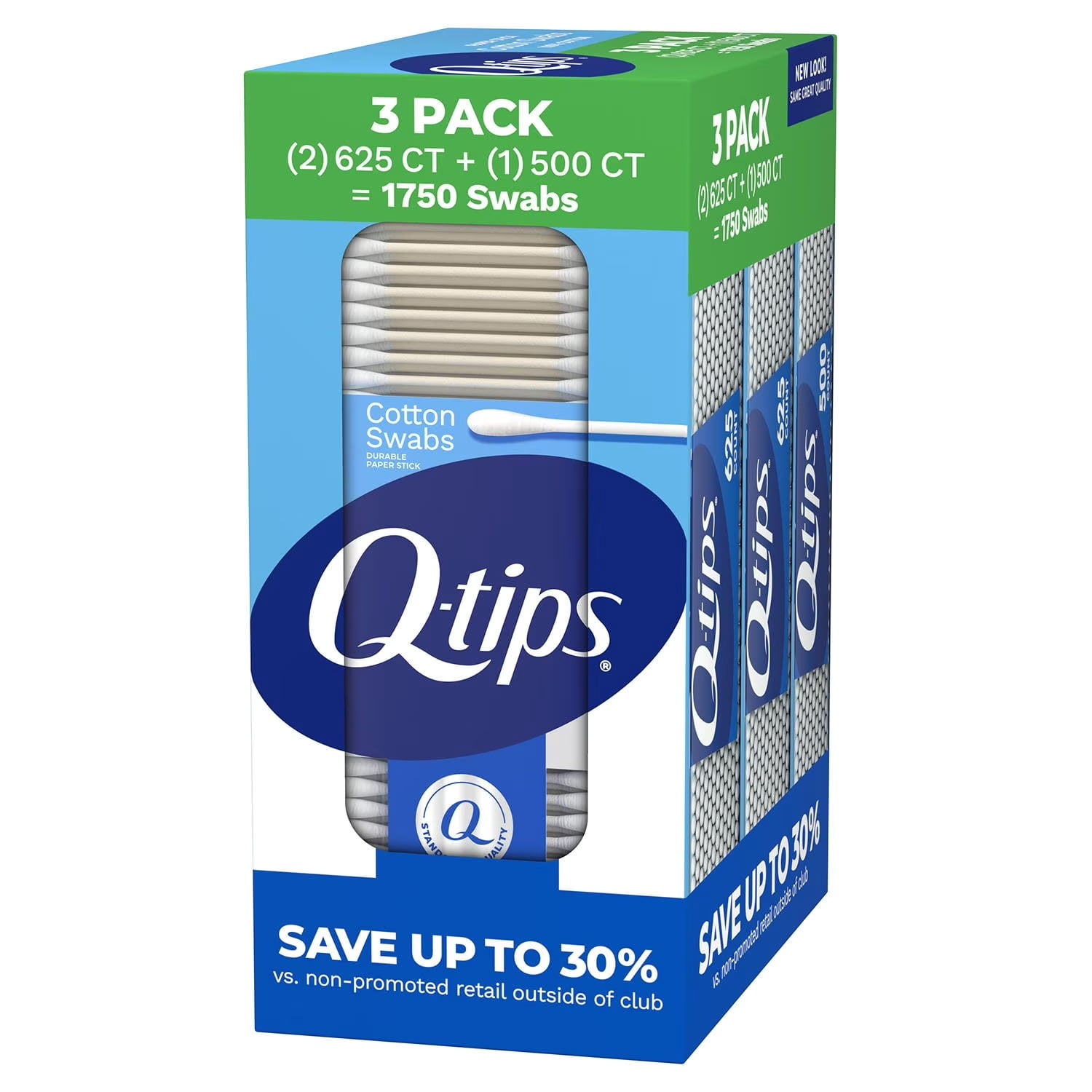 2X Cotton Swabs, 1750 ct., 3 pk.
