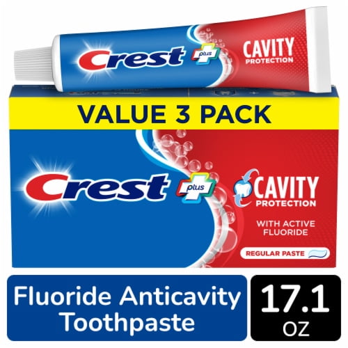 2X - Crest Cavity Protection Toothpaste, Regular Paste, 5.7 oz, Pack of 3