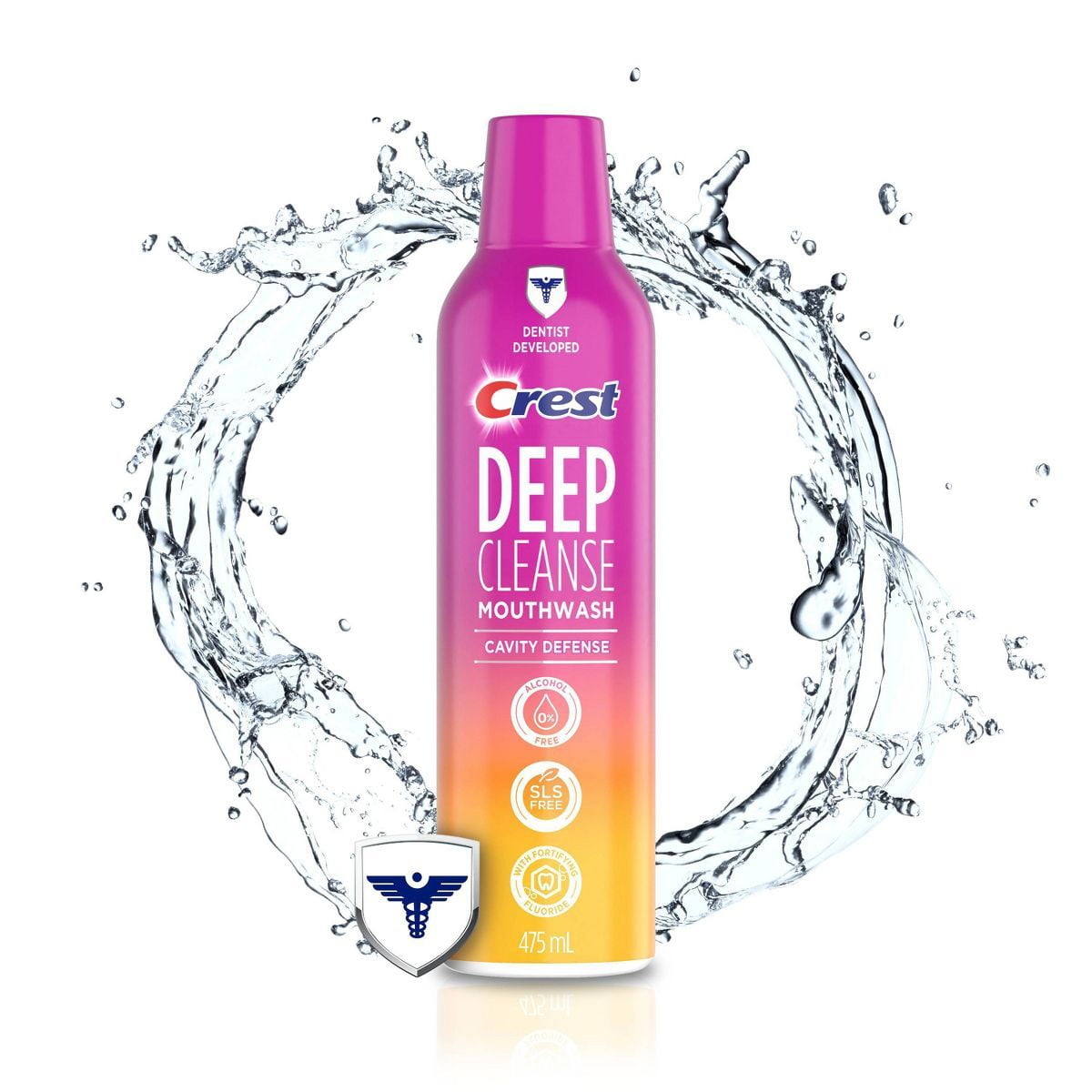 2X - Crest Deep Cleanse Cavity Defense Mouthwash Clean Mint - 475mL