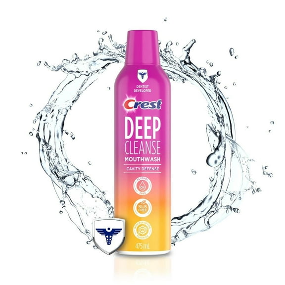 2X - Crest Deep Cleanse Cavity Defense Mouthwash Clean Mint - 475mL