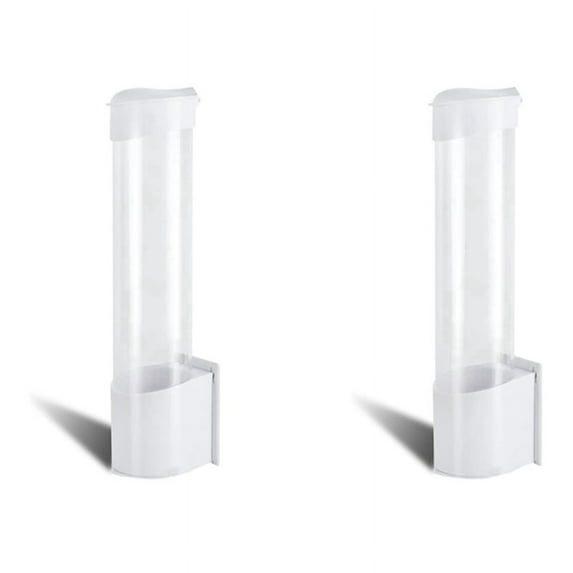 2X Cup Dispenser, Cup Holder Fits 3Oz - 7Oz Flat Bottom or Cone Cups Water Cups Dispenser Bathroom