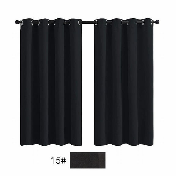 2X Curtains Darkening Thermal Insulated Curtain Panels for Living Room Blue Color Shower Curtain Set Bath Partition Curtain No Drilling Curtain