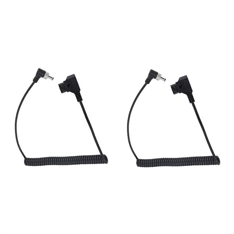 2X D-TAP Plug to DC Port DC Monitor Supply Cable Spring Power Wire