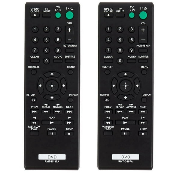 2X -D197A Smart Remote Control for Dvd -Sr210 -Sr210P -Sr510H -Sr510,2 x Remote Control,Black