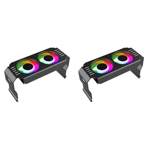 2X D50 ARGB Sync Heatsink Cooler 4Pin Memory Module Cooling Dual Fans ARGB Light Memory Cooling Cooler Radiator B