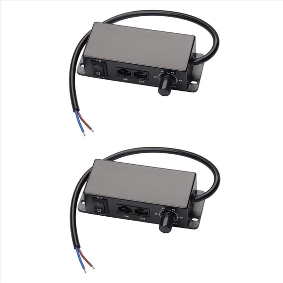 2X DC 0-10V Dimmer Switch Seriesable Sync Controller Rotary ON/Off for 0/1-10V Dimmable LED Drivers Electronic Ballasts