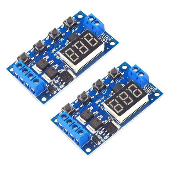 2X DC 12V 24V LED Light Digital Time Delay Timing Delay Relay Switch Circuit Dual Mos Tube Control Board Module