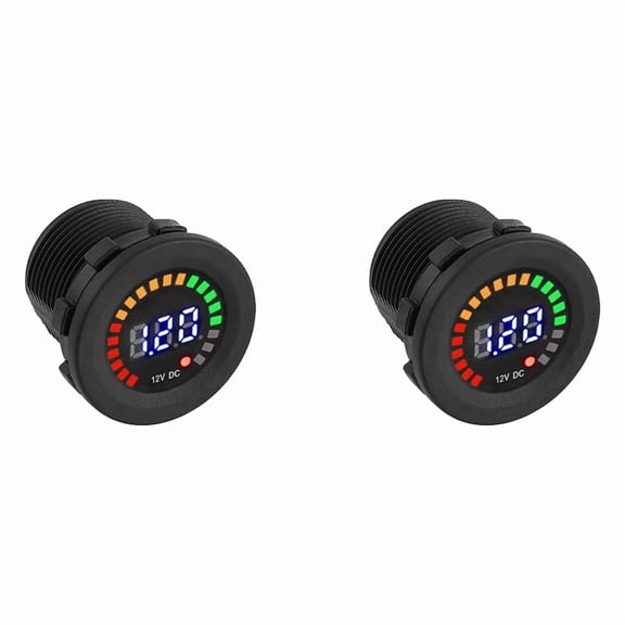 2X DC 12V Universal Car Boat LED Digital Voltmeter Panel Volt Meter Monitor Gauge Display Car Accessories