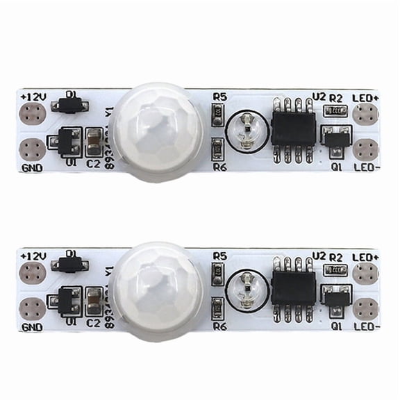 2X DC 5-24V 12V PIR Motion Sensor Switch Module Human Movement Sensor Detector Controller Switch Module