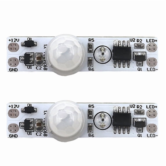 2X DC 5-24V 12V PIR Motion Sensor Switch Module Human Movement Sensor Detector Controller Switch Module