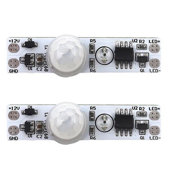 2X DC 5-24V 12V PIR Motion Sensor Switch Module Human Movement Sensor Detector Controller Switch Module,2 x Module,Random
