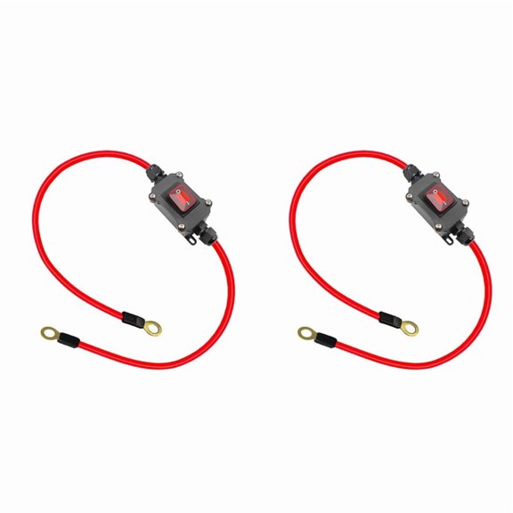 2X DC12V Inline Wire Switch DC12-24V DPST Dual Side Wiring Switch 25A IP65 with On/Off Quick Connect/Disconnect Switch