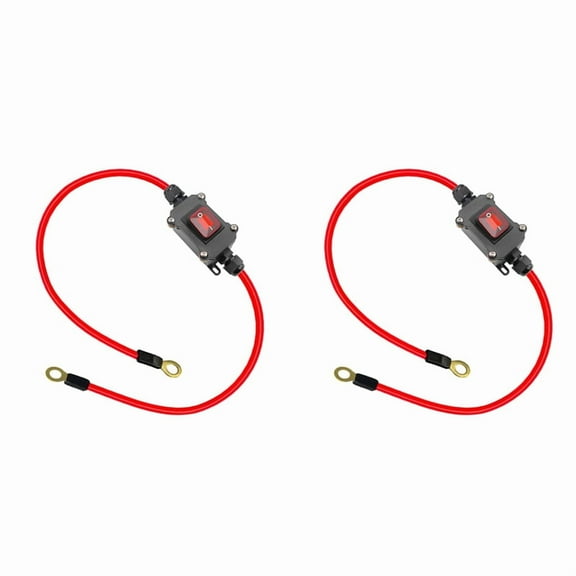 2X DC12V Inline Wire Switch DC12-24V DPST Dual Side Wiring Switch 25A IP67 with on/Off Quick Connect/Disconnect Switch,2 x Inline Wire Switch,