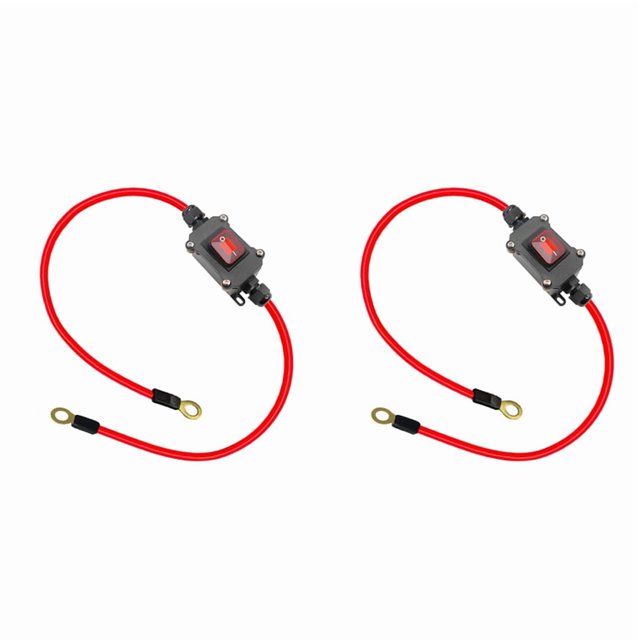 2X DC12V Inline Wire Switch DC12-24V DPST Dual Side Wiring Switch 25A ...