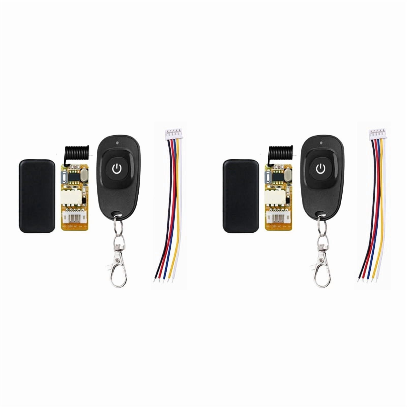 2X DC3.5-12V Relay Remote Control Switch 433Mhz Small Contact NO COM NC ...