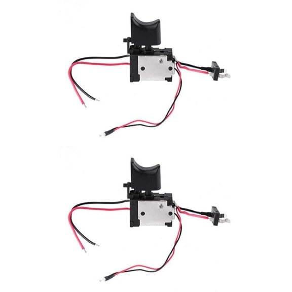 2X DC7.2-24V Electric Drill Switch Cordless Speed Control Button Trigger Light Power Tool Parts for