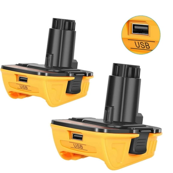 2X DCA1820 20V Max to 18V Adapter Converter for Dewalt 20 Volt Li-ion Battery