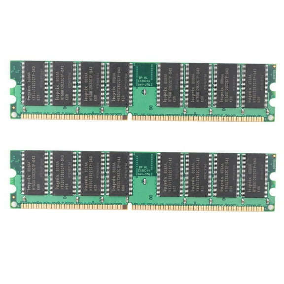 2X DDR 1GB PC Memory Ram DDR1 Desktop PC3200 400MHz 184 Pin Non-ECC Computer Memoria Module,2 x DDR 1GB PC Memory Ram,Green