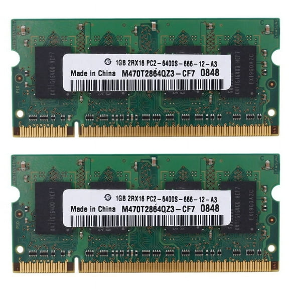 2X DDR2 1GB Notebook RAM Memory 800MHZ PC2-6400S SODIMM Laptop Memory
