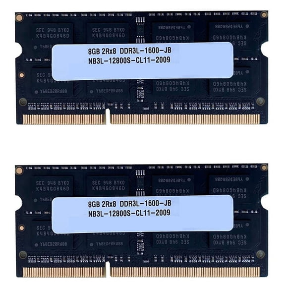2X DDR3 8GB Laptop Ram Memory 1600Mhz PC3-12800 1.35V 204 Pins SODIMM Support Channel for Laptop Memory