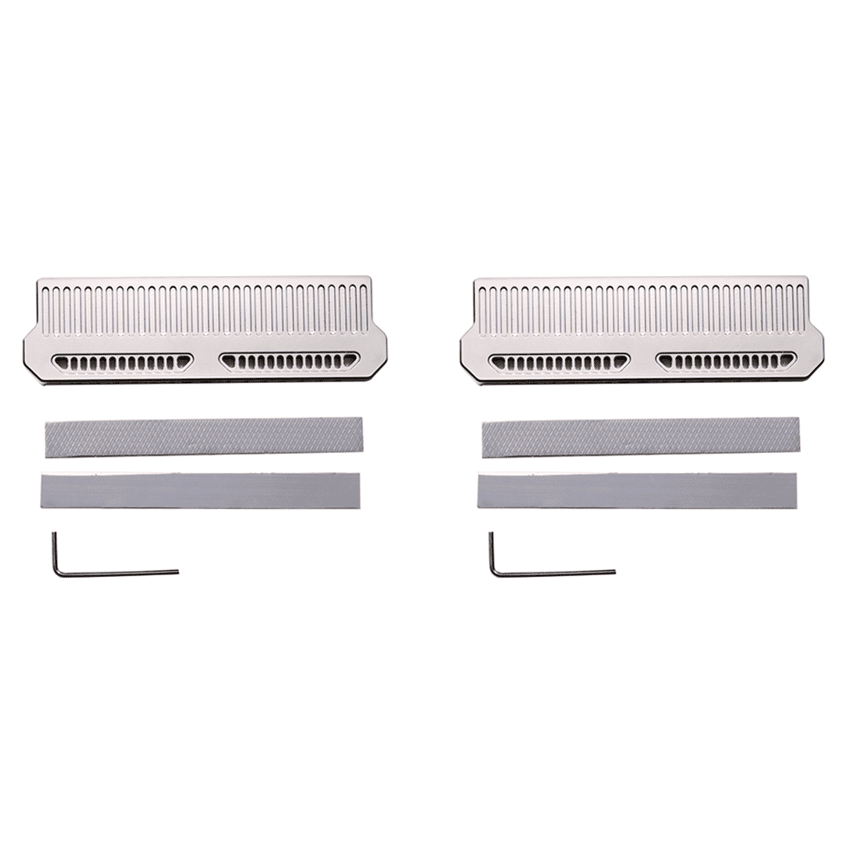 2X DDR4 DDR5 RAM Memory Cooling Vest Aluminum Radiator with 9W Silicone Grease Heat Conductor,Silver,2 x memory vest 4 x thermal grease 2 x hex wrench,Silver