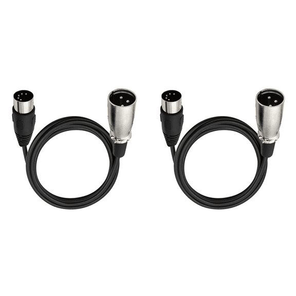 2X DIN 5 Pin to XLR 3 Pin Audio Cable for Match Music Instruments or Cables with MIDI or XLR DIN 5P Male to XLR Male