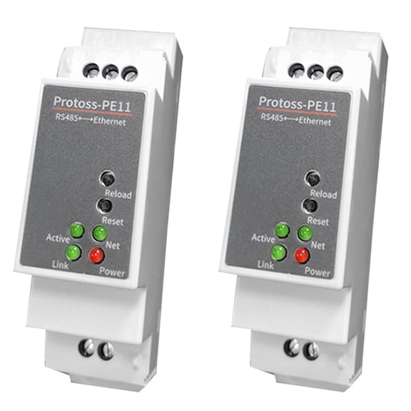 2X DIN-Rail Serial Port RS485 to Ethernet Converter Server Protoss MQTT PE11-H Support Modbus RTU