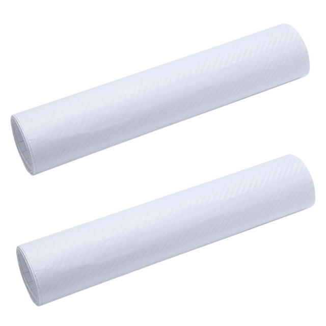 2X DIY 30X127 3D Carbon Fiber Decal PVC Film Wrap Roll Adhesive Car