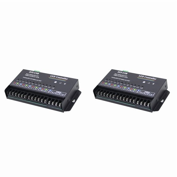 2X DIY Autonomous Programming Controller 12Way Programmable USB DIY LED RGB Controller for 3528 5050 Strip Module
