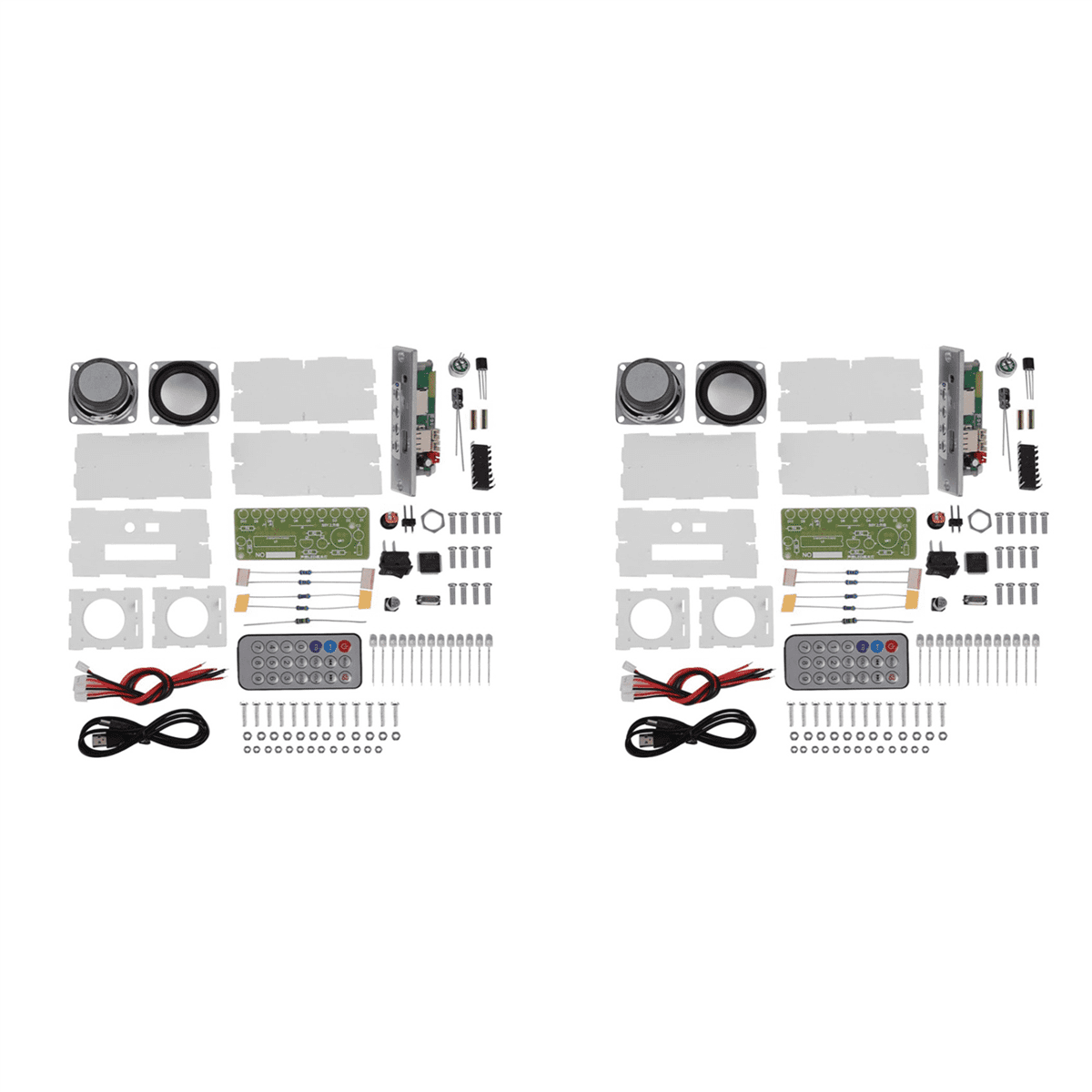 2X DIY Bluetooth Speaker Kit with LED Flashing Light Soldering Project