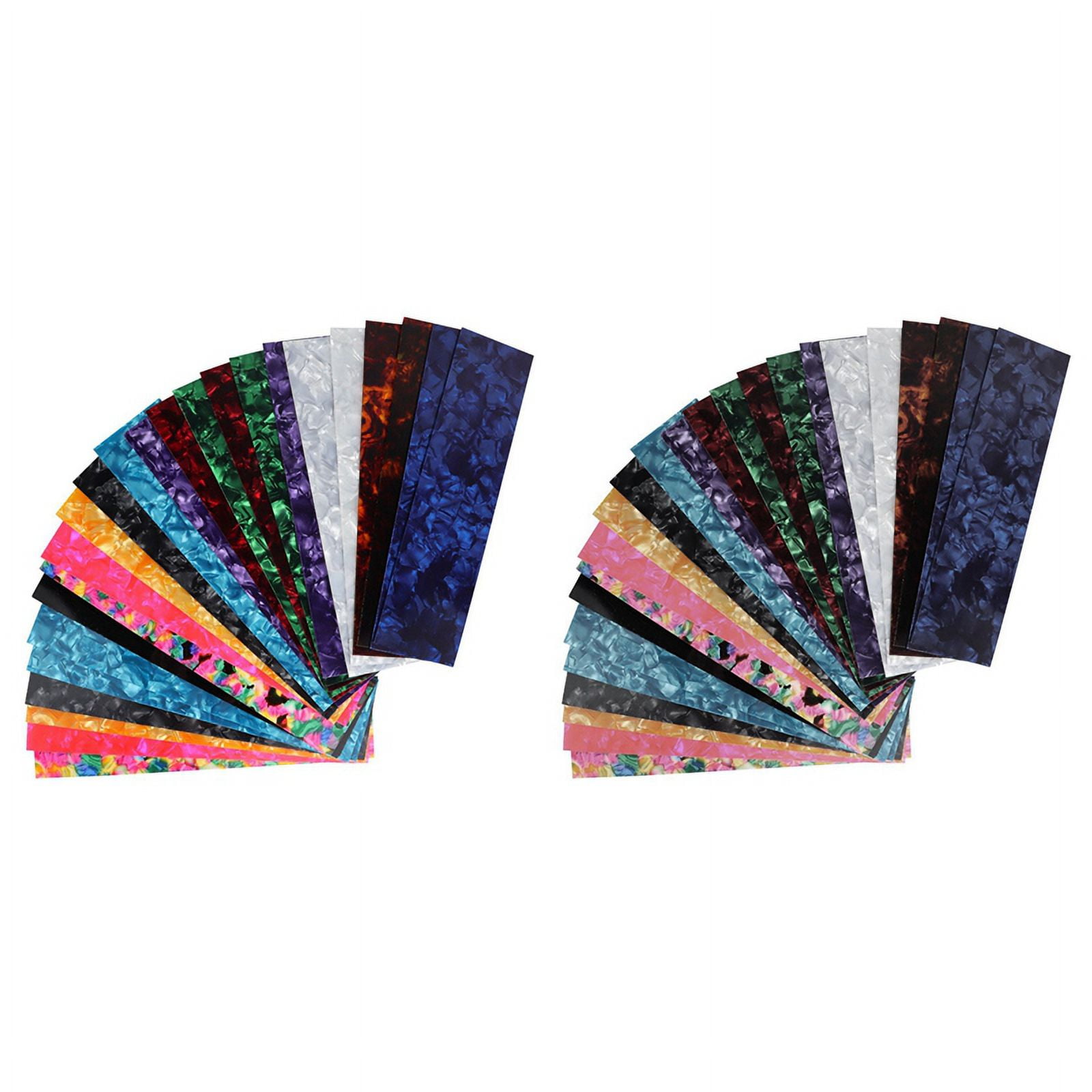 2X DIY Guitar Pick Punch Sheets Musicians Celluloid Guitar Pick Strips Three Thickness By 0.46/0.71/0.96cm Random Color