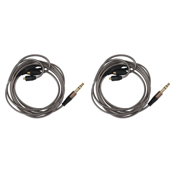 2X DIY Ie800 Headphone Cable Single Crystal Copper Wires, 14 Core MMCX Interface Earphone Cable for SE215/315/535/UE900