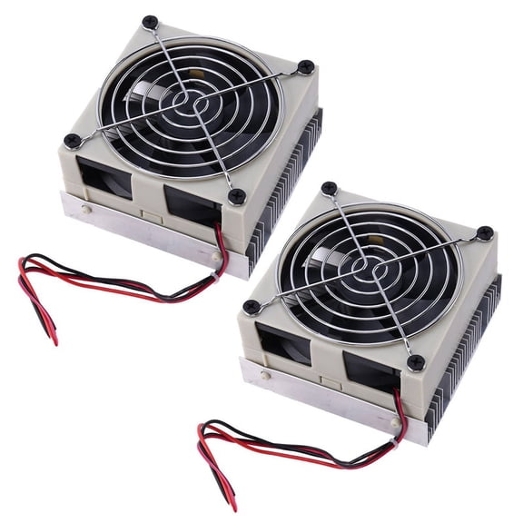 2X DIY Thermoelectric Cooler Cooling System Semiconductor Refrigeration System Kit Heatsink Peltier Cooler for 10L Water