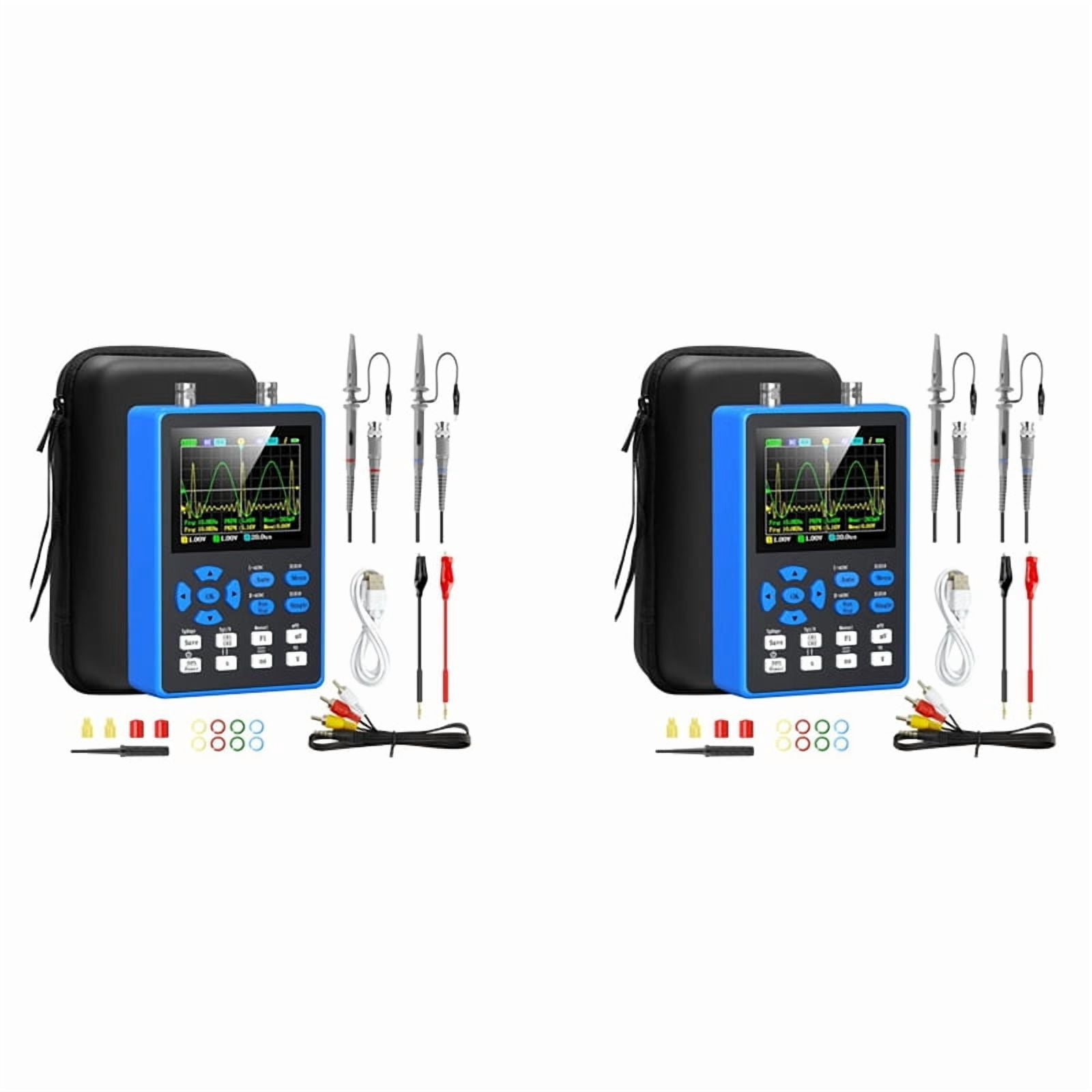 2X DSO2512G Digital Oscilloscope with 2 Channels 120Mhz Bandwidth Signal Generator 500MSa/S Sampling Rate, 2.8 Inch