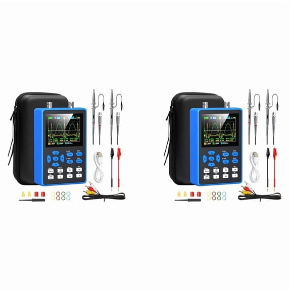 2X DSO2512G Digital Oscilloscope with 2 Channels 120Mhz Bandwidth Signal Generator 500MSa/S Sampling Rate, 2.8 Inch