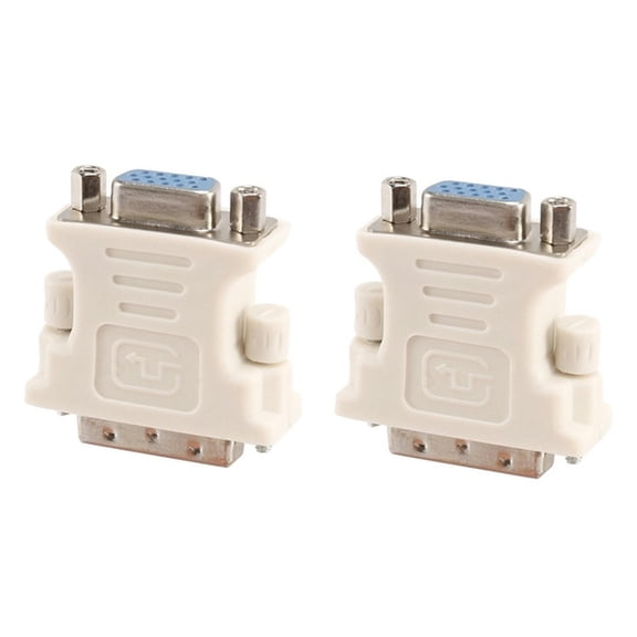 2X DVI Male Adapter (DVI - D 24 1) To Female VGA (15-Pin)