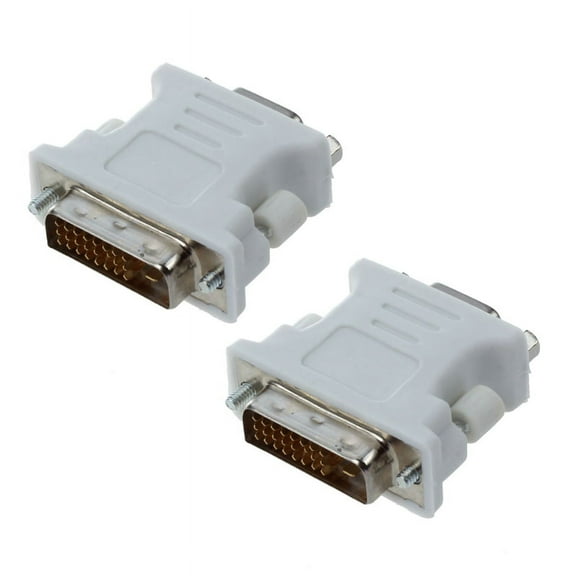 2X DVI Male Adapter (DVI - D 24 1) to Female VGA (15-Pin)