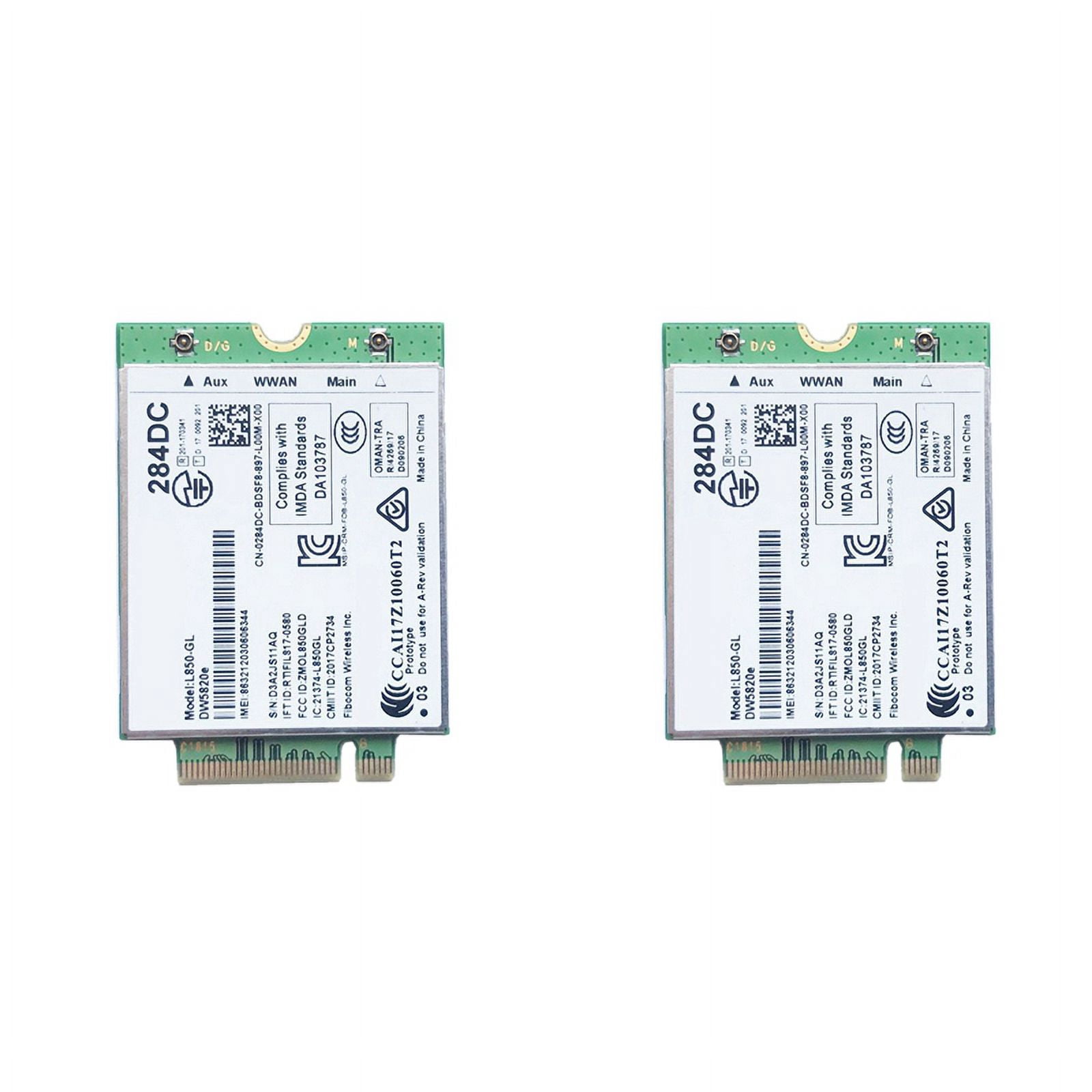 2X DW5820E L850- LTE 4G Card Module 0284DC 284DC for Laptop 3500 5400,2 ...