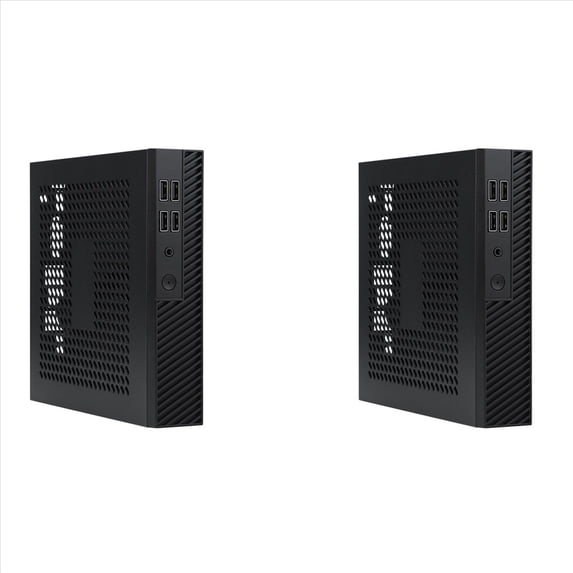 2X DX01 Thin Mini ITX Desktop Computer Chassis Thin Half Height Computer Chassis Portable Desktop Computer Case