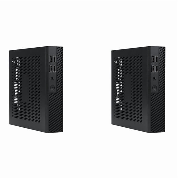 2X DX01 Thin Mini ITX Desktop Computer Chassis Thin Half Height Computer Chassis Portable Desktop Computer Case